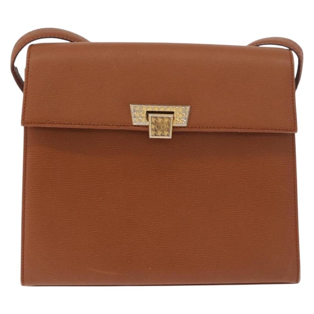 Dior Leather Shoulder Bag Brown